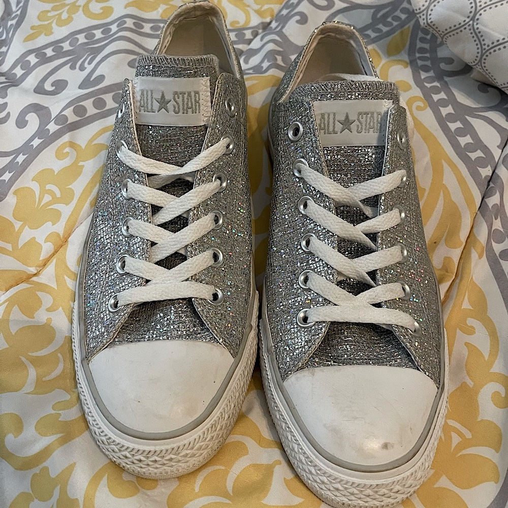 Converse all star glitter womens size 10